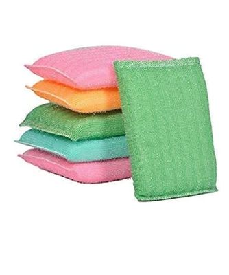 Choice Multi Colour Foam Pad Sponge Scrubber Kitchen Scrubber for Dish/Utensils/Tiles Cleaning Heavy Quality (2)
