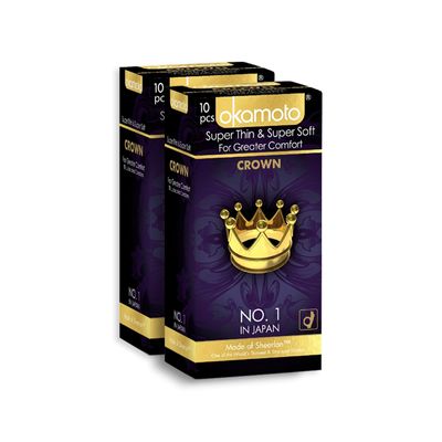 OKAMOTO Japans Best Crown Condoms | Ultra thin Condoms | No. 1 in Japan | 2 x 10s