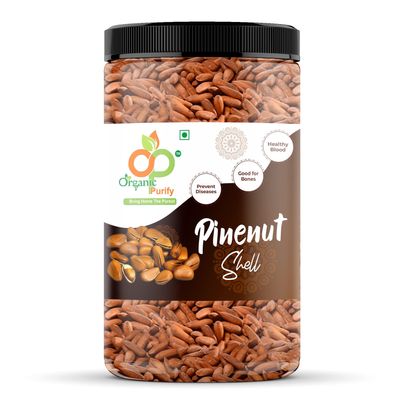Organic Purify Pine Nuts Shelled (Chilgoza) 500 Gm Jar Pack (Dry Fruits) Jumbo Size | High in Protien, Fiber, & Boost Immunity Snack | Real Nuts | Gluten Free | Super Healthy Nuts