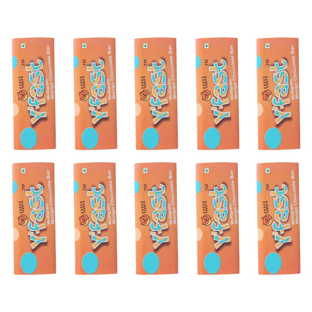 Choco Teddy's YFast Bars (10 Choco Bars) Multigrain Chocolate Bar Pack of 10-550 g (Mango)