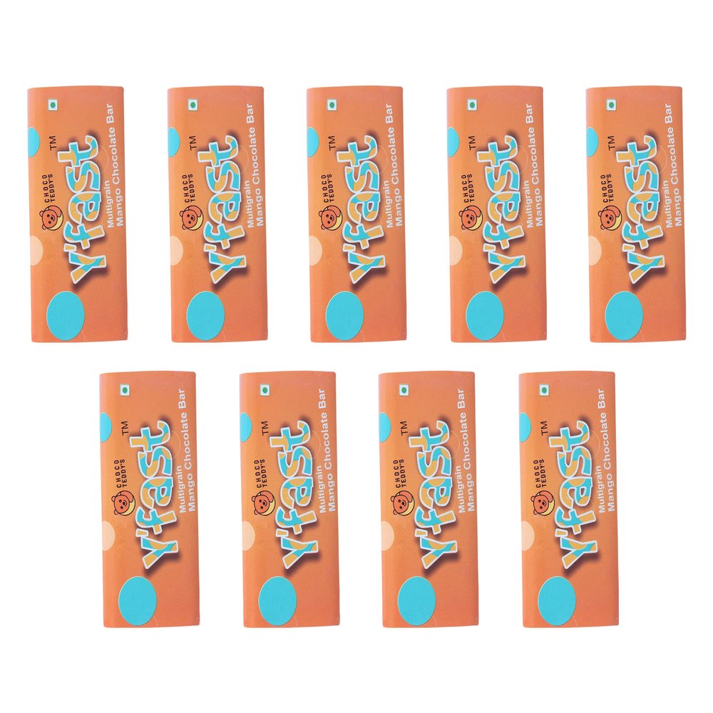 Choco Teddy's YFast Bars (9 Choco Bars) Multigrain Chocolate Bar Pack of 9-495 g (Mango)