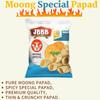 JBBB Moong Special Papad 400g + Moong Special Garlic Papad 400g Masala Papad | Homemade Crispy Tasty Moong Papad for Daily Eating | Easy Digestive Mong Papad Combo (800 gm) view 4