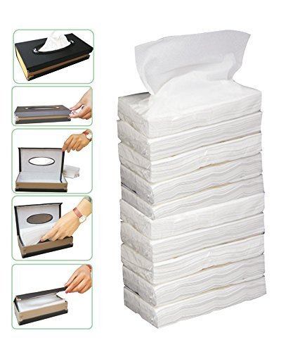 Breeze Tissue Paper Clean Flat Pack Refiller for Sun Shade Wipe Holder & Home Dispenser Box (Pack of 10)