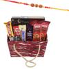 SFU E Com Almond Chocolates with Creamy Coockie Biscuits | Rakhi Chocolate for Brother | Rudraksh Design with Chocolates | Roli, Chawal, Chandan, Misri | 796 view 1