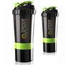 Cool Indians Premium Protein Shaker Bottle Combo with 2 Extra Compartment for Gym,Sports & Exercise l Shaker Bottle | Gym Shaker l Protein Shaker | Sipper Bottle 500 ML. (Green) view 1
