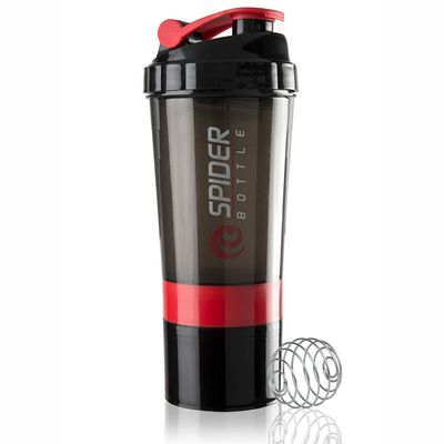 Amazing Combo Protein Gym Shaker Bottle with 2 Extra Compartment for Gym, Sports & Exercise l Shaker Bottle | Gym Shaker l Protein Shaker | Sipper Bottle 500 ML. (Gym Protein Shaker (RED)