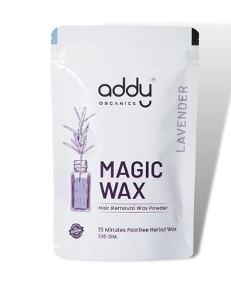 Addy Organics Herbal Magic Wax Powder painfree instant & easy to use Natural Hair Removal powder for All Types of Skin, Hands, Legs, Underarms, Bikini wax (Private Part) Area Unisex adult,100 g