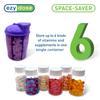 EZY DOSE Vitamin Organizer, 6 Large Compartments, 30-Day Vitamin and Medicine Storage, Purple (70076P) view 3