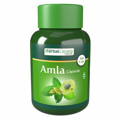 Herbal Canada Amla Capsule - Rich Source of Vitamin C, Rich In Antioxidants - Improves Digestion (60 Capsule)