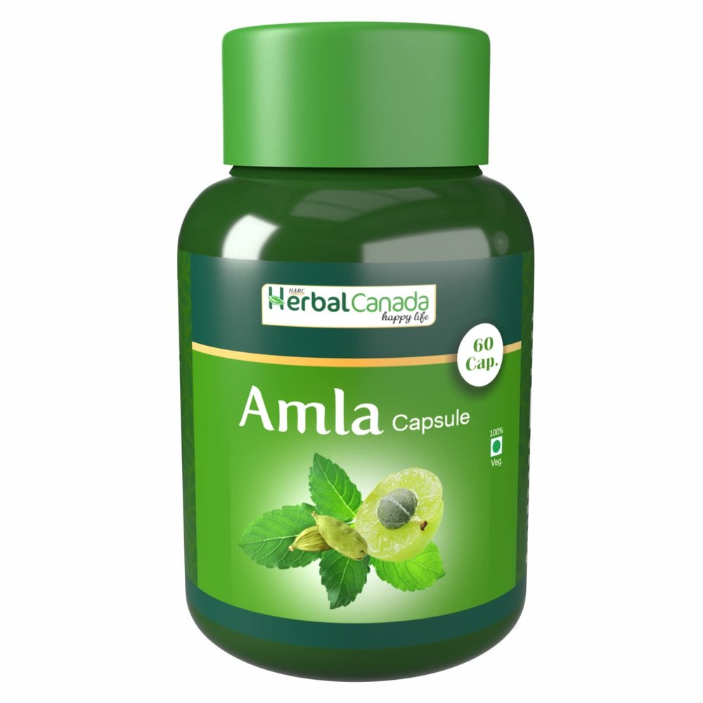 Herbal Canada Amla Capsule - Rich Source of Vitamin C, Rich In Antioxidants - Improves Digestion (60 Capsule)