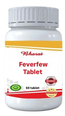 Bharat Organic and Natural Feverfew Extract Tablets, An Organic Extract Product 60 Tablets Pack of 650mg Each Tablet