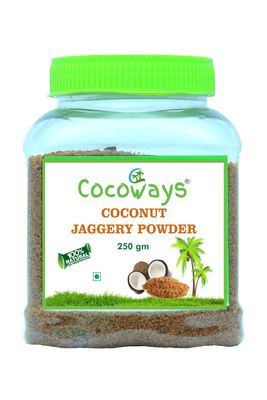 Cocoways Organic Coconut Jaggery Powder, (250 gm) Pet Bottle  Pack of 1