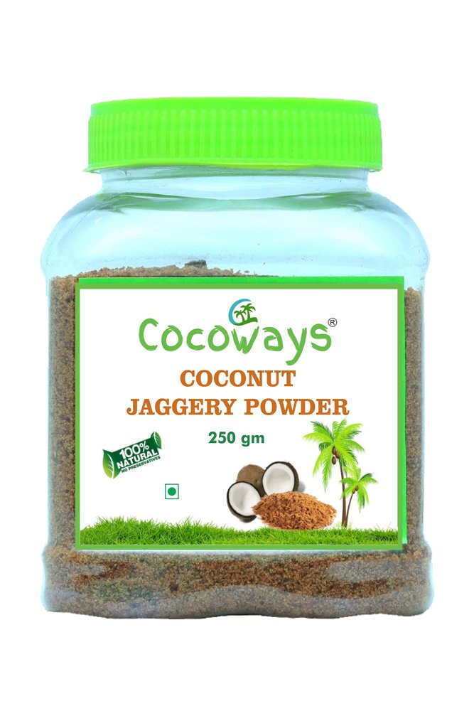 Cocoways Organic Coconut Jaggery Powder, (250 gm) Pet Bottle  Pack of 1