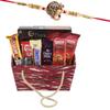 SFU E Com Almond Chocolates with Creamy Coockie Biscuits | Rakhi Chocolate for Brother | Designer Nakshi Ganesh Rakhi with Chocolates | Roli, Chawal, Chandan, Misri | 796 view 1
