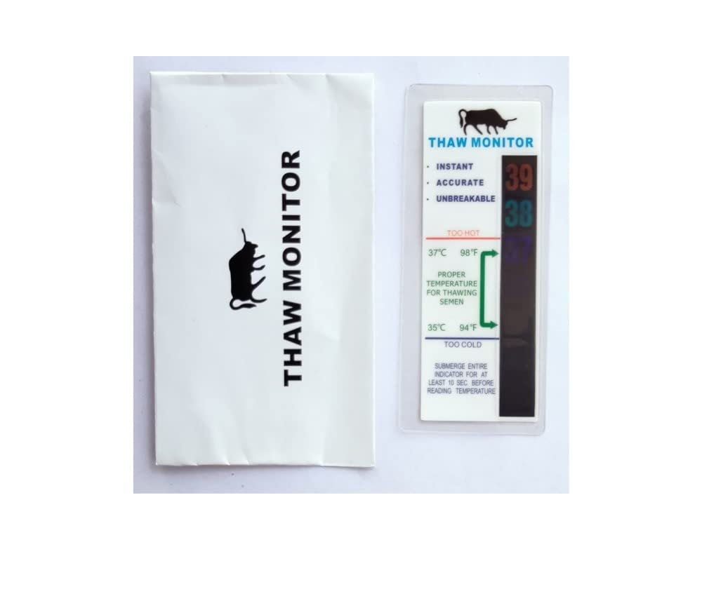 Kshama Thaw Monitor for Animal AI Equipments for Check Water Temperature | Veterinary Semen Thawing Indicator Monitor Card (1 PCS)