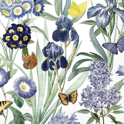 IHR Ideal Home Range - Paper Napkins BLUE VELVET 20-Count 3-Ply Lunch Napkins 6.5 x 6.5 inches