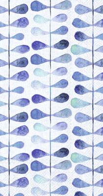 IHR Ideal Home Range - Paper Napkins ALL ABOUT BLUE 1 blue 16-Count 3-Ply Guest Towel 8.5 x 4.5 inches