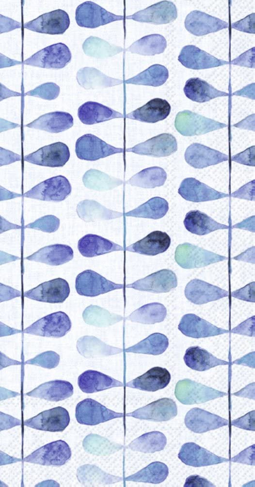 IHR Ideal Home Range - Paper Napkins ALL ABOUT BLUE 1 blue 16-Count 3-Ply Guest Towel 8.5 x 4.5 inches