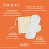 Pinkie, Inc. Organic Cotton Topsheet Period Pads For Tweens&Teens|Mini Size Ultra Thin Pads With Wings|Fits Smaller Sized Underwear|Bleach,Fragrance,And Chlorine-Free|Teen Mini,18 Count view 3