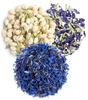 A D Food & Herbs Combo of Dried Jasmine/Butterfly Pea Flower/Blue Corn Flower Petals Aromatic Edible for Homemade Lattes, Tea Blends, Bath Salts, Gifts, Crafts each pack (250 Gms) view 1