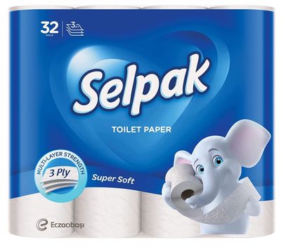 Selpak | Regular Toilet Paper Rolls | Pack of 32 Rolls