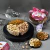 Rakhi for Brother and Bhabhi combo Rakhi for bhaiya and bhabhi Dry fruits combo pack Cashew Pistachios Raisins Kaju Kishmish Premium Rakhi for brother and bhabhi Lumba rakhi for bhabhi Rakhi hamper view 3