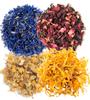 A D Food & Herbs Combo of Dried Hibiscus/Blue Corn Flower/Chamomile/Calendula Flower Petals Aromatic Edible for Homemade Lattes, Tea Blends, Bath Salts, Gifts, Crafts each pack (250 Gms) view 1