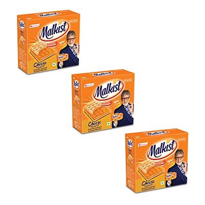 Malkist Cheese Flavoured Cracker Biscuits - 540g - Pack of 3 ( Each pack contains 30 packets)