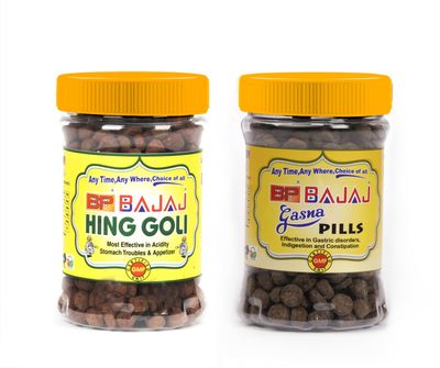 Bcp Bajaj Hing Goli & Gasna Pills | Natural & Digestive | Mukhwas, Mouth Freshner (Pack of 2, 200g each)