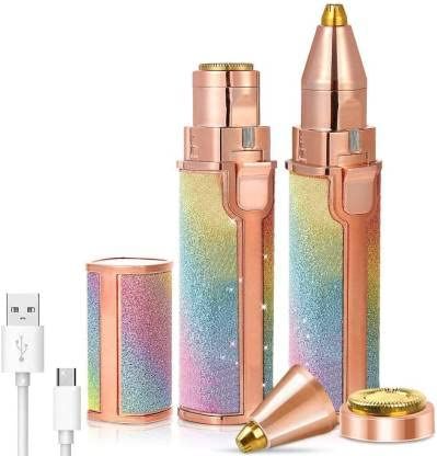 2 IN 1 Eyebrow Hair Rempval For Women,Hair Removal Trimmer For Women With Replaceable Heads, Upper Lip Hair Remover For Women,Razor For Women