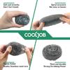 COOLJOB Stainless Steel Scrubbing Scouring Pad & Sponge, 25 Grams, 12 Pack view 2