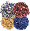 A D Food & Herbs Combo of Dried Butterfly Pea/Hibiscus/Blue Corn Flower/Chamomile Flower Petals Aromatic Edible for Homemade Lattes, Tea Blends, Bath Salts, Gifts, Crafts each pack (150 Gms) view 1