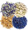 A D Food & Herbs Combo of Dried Jasmine/Butterfly Pea/Blue Corn Flower/Chamomile Flower Petals Aromatic Edible for Homemade Lattes, Tea Blends, Bath Salts, Gifts, Crafts each pack (250 Gms) view 1