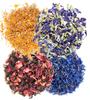 A D Food & Herbs Combo of Dried Butterfly Pea/Marigold/Hibiscus/Blue Corn Flower Petals Aromatic Edible for Homemade Lattes, Tea Blends, Bath Salts, Gifts, Crafts each pack (200 Gms) view 1