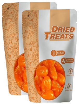 Dried treats Dried Baby Orange 500 Grams (250gm X 2)  Sweet, Tangy & Juicy Dry Fruit Snack Bites for Kids Tiffin, Evening Snacks or Milkshakes | Baby Orange Tastes Like Candy, Feels Like Fruit | No Cutting, Just Open & Eat | Best Choice Of Indian M