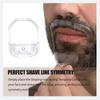 5 Pcs Beard Shaper, Goatee Mustache Grooming Styling Tool Set, Face Hair Styling Template for Man, Beard Guide Trimmer Template, Transparent view 4