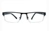 TJT Half Rim Reading Glasses For Men And Women Power +1.00 +1.25 +1.50 +1.75 +2.00 +2.25 +2.50 +2.75 +3.00 Colour (Metallic) (+3.00) view 2