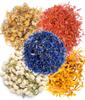 A D Food & Herbs Combo of Dried Jasmine/Safflower//Blue Corn/Chamomile/Calendula Flower Petals Aromatic Edible for Homemade Lattes, Tea Blends, Bath Salts, Gifts, Crafts each pack (250 Gms) view 1
