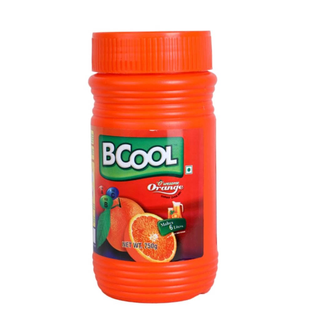 Bcool instant drink mix orange 750g filled with goodness for all age groups. Makes 6 liters of juice