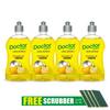 Doctor Clean Lemon Liquid Dishwash Gel, Scratch-Free, Easy Rinse, Non-Harming, Cuts Grease (Pack of 4, 500ml Kitchen Liquid) view 2