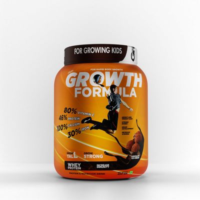 MIKIS GROWTH FORMULA For Growing Kids, Teenagers High Protein Nutrition and Health Drink Chocolate Ice Cream Flavour 450 Gram Without Shaker