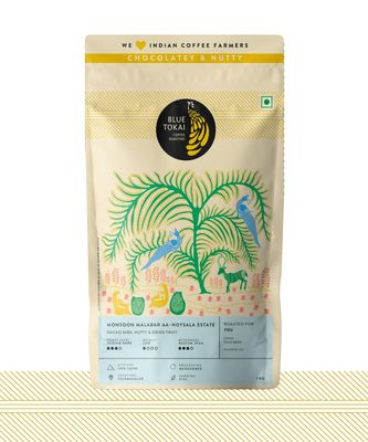 Blue Tokai Coffee Roasters Monsoon Malabar AA - Medium Dark Roast | Cold Brew Coffee Grind 1Kg | 100% Arabica Beans | Specialty Grade | Freshly Roasted Ground Coffee