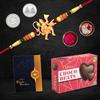DeoDap (K1_261_CB32) Multicolor Hanuman Rakhi Combo with Effete Chocolate Beats 32gm, Silver Color Pooja Coin, Roli Chawal & Greeting Card | Occasion | Rakhi for brother with gift | chocolate gift pack |rakhi with Chocolate Gift Hemper | Bracelets fo view 1