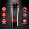 COOL INDIANS Sports Combo Pack of Gym Shaker Bottle with Wrist Support Band For Gym & Fitness Kit 500 ml Shaker (Gym shaker + Wrist support band) RED view 2