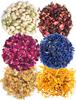 A D Food & Herbs Combo of Dried Jasmine/Rose/Hibiscus/Blue Corn Flower/Chamomile/Calendula Flower Petals Aromatic Edible for Homemade Lattes, Tea Blends, Bath Salts, Gifts, Crafts each pack (200 Gms) view 1