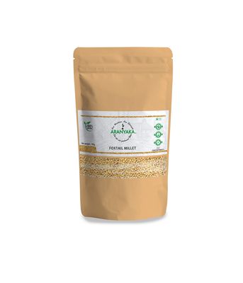 Aranyaka Foxtail Millet 1Kg RAW (Whole Grain)-(Kaon/Kang/Kangni/Kakum/Navani/korralu/Korra/Thinai) | Low GI- Diabetic Friendly | High Protein & High Fibre | Unpolished | Gluten-free, Non-GMO