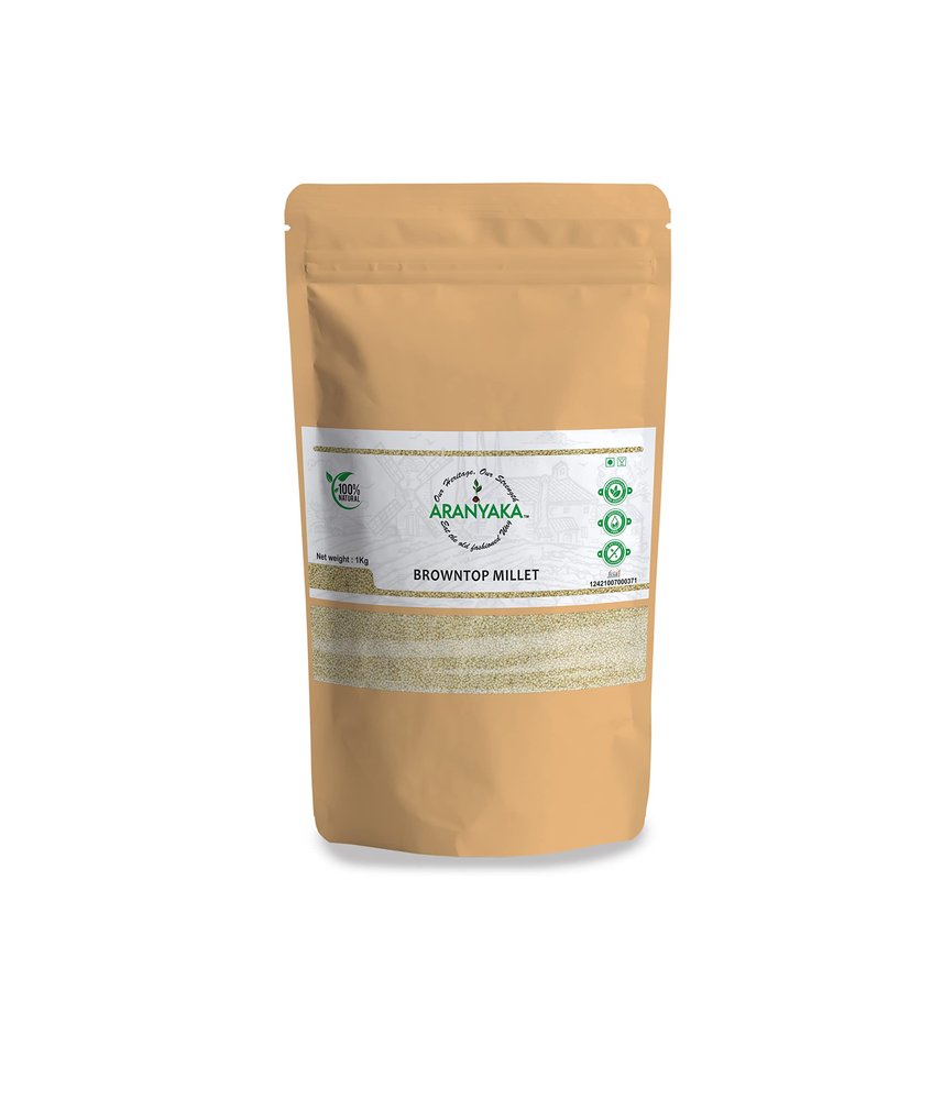 Aranyaka Browntop Millet 1Kg(Whole Grain)- (Chotti Kangni/Andu Korralu/Korale) | Low GI- Diabetic Friendly | High Protein & High Fibre | Unpolished | Gluten-free, Non-GMO | 1kg