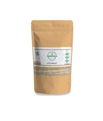 Aranyaka Little Millet (RAW) 1Kg (Whole Grain) - (Chama/Samaulu/Saame/Varai/Kutki/Same/Samalu/Samai) | Low GI- Diabetic Friendly | High Protein & High Fibre | Unpolished | Gluten-free, Non-GMO | 1Kg