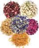 A D Food & Herbs Combo of Dried Jasmine/Butterfly Pea/Marigold/Rose/Hibiscus/Chamomile Flower Petals Aromatic Edible for Homemade Lattes,Tea Blends,Bath Salts,each pack (200 Gms) view 1