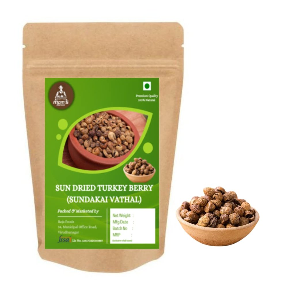 MOM'S HARVEST Sun Dried Turkey Berry Sundakai Vathal UnSalted (400)